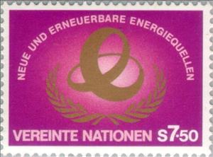 Stamp, Aternernative sources of energy, UNO Vienna,  , Celestial Bodies, Energy, Sun