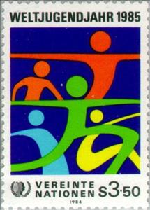 Stamp, Int.Year of the Youth, UNO Vienna,  , Special Occasions, U.N.O., International Years