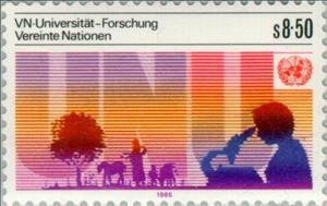 Stamp, University U.N.O., UNO Vienna,  , Agriculture, Education