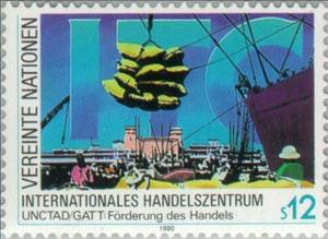Stamp, Int. Trade center, UNO Vienna,  , Economy