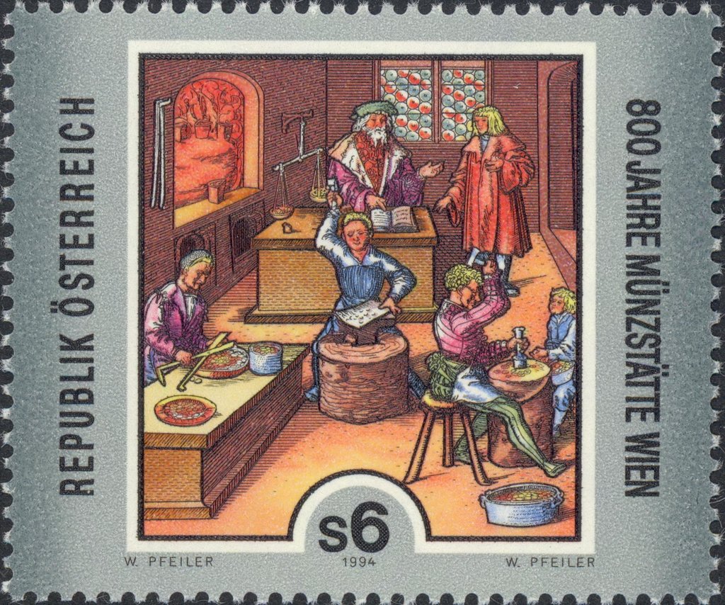 "Coining" illustration from "Weisskunig"