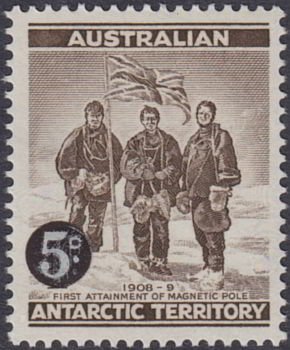 Stamp, Members of Shackleton Expedition, Australian Antarctic Territory (AAT),  , Explorers, Expeditions, Ice