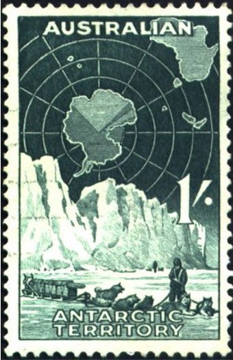 Dog-team and iceberg