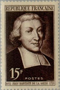 Stamp, Jean-Baptiste de La Salle (1651-1719), France,  , Religion