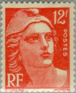 Stamp, Marianne type Gandon, France,  