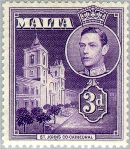 Stamp, St John's Co-Cathedral, Malta,  , Heads of State, Trees, Kings, Churches - Cathedrals - Basilicas - Chapels