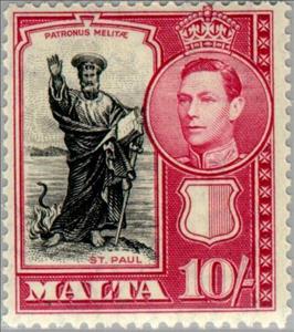 Stamp, St Paul, Malta,  , Heads of State, Kings