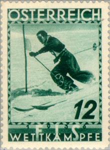 Stamp, FIS II - Slalom, Austria,  , Sport, Skiing, Winter Sports, Slalom