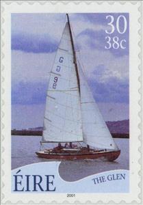 Stamp, The Glen, Ireland,  , Ships, Sport, Aquatic Sports, Sailing, Sailing Ships