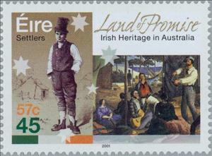 Stamp, Land of Promise - Settlers, Ireland,  , Emigration