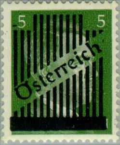 Stamp, Overprint German stamp Hitler, Austria,  , Heads of State