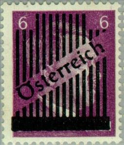 Stamp, Overprint German stamp Hitler, Austria,  , Heads of State