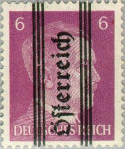 Stamp, Overprint German stamp Hitler, Austria,  , Heads of State