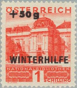 Stamp, National Library, Vienna, Austria,  , Landscapes, Libraries, Buildings