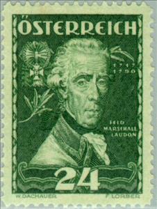 Stamp, Laudon (1717-90) field marshal, by Carl Caspar, Austria,  , Paintings, Generals