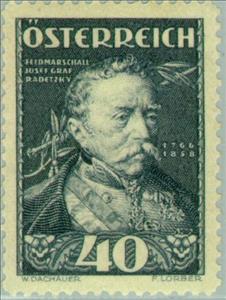 Stamp, Radetzky (1766-1858) field marshal, by Georg Decker, Austria,  , Paintings, Generals