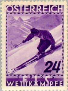 Stamp, FIS II - Downhill race, Austria,  , Sport, Skiing, Winter Sports