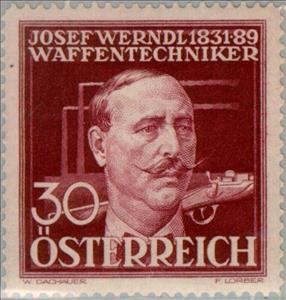 Stamp, Joseph Werndl (1831-89) weapons technology, Austria,  , Weapons, Изобретатели, Technology