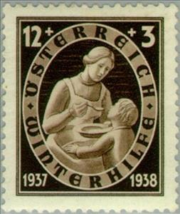 Stamp, Child feeding, Austria,  , Healthcare, Infants