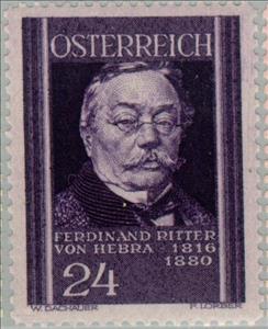 Stamp, Ferdinand von Hebra (1815-80) physician, Austria,  , Healthcare, Physicians