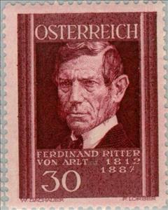 Stamp, Ferdinand von Arlt (1812-87) eye doctor, Austria,  , Healthcare, Physicians