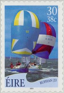 Stamp, Ruffian 23, Ireland,  , Ships, Sport, Aquatic Sports, Sailing, Sailing Ships