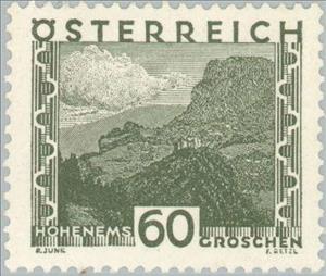 Stamp, Hohenems, Vorarlberg - large format, Austria,  , Landscapes, Mountains