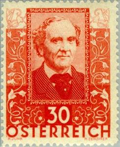 Stamp, Johann Nestroy (1801-62) poet, Austria,  , Literary People (Poets and Writers)
