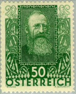 Stamp, Ludwig Anzengruber (1839-89) poet, Austria,  , Literary People (Poets and Writers)