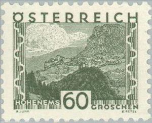 Stamp, Hohenems, Vorarlber - small format, Austria,  , Landscapes, Mountains