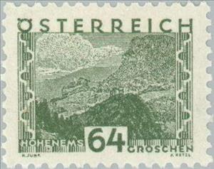 Stamp, Hohenems, Vorarlberg - small format, Austria,  , Landscapes, Mountains