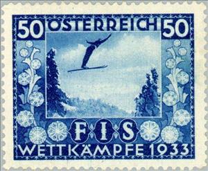 Stamp, FIS I - Ski jumping, Austria,  , Sport, Skiing, Winter Sports, Ski-jump