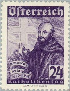 Stamp, Marco D'Aviano (1631-1699) by C.G. von Armling, Austria,  , Paintings, Religion