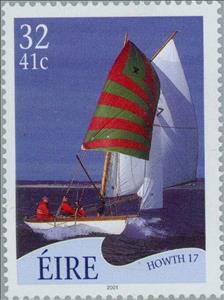 Stamp, Howth 17, Ireland,  , Ships, Sport, Aquatic Sports, Sailing, Sailing Ships