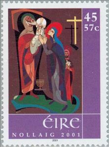 Stamp, Presentation in the Temple, Ireland,  , Biblical Accounts, Christmas, Religion