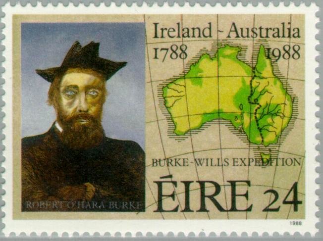 Ireland - Australia 1788-1988.  Burke-Wills Expedition
