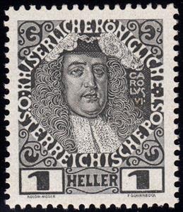 Stamp, Emperor Charles VI (1711-40), Austria,  , Heads of State, Emperors