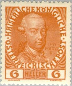 Stamp, Emporer Leopold II (1790-92), Austria,  , Heads of State, Emperors