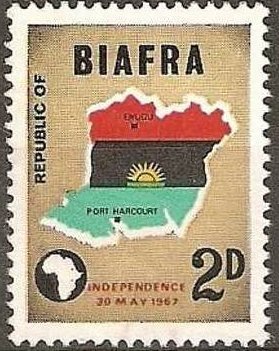 Stamp, Map, Biafra,  , Maps