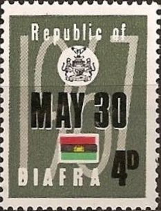 Stamp, Flag and coat of arms, Biafra,  , Flags, Coats of Arms