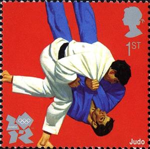 Stamp, Judo, United Kingdom of Great Britain & Northern Ireland,  , Sport, Olympic Games, Judo