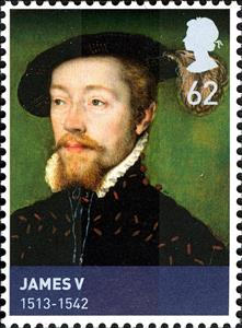 Stamp, King James V, United Kingdom of Great Britain & Northern Ireland,  , Royalty, Kings