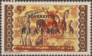 Stamp, Giraffe (Giraffa camelopardalis), Biafra,  , Mammals, Giraffes, Animals (Fauna)