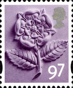 Stamp, England - Tudor Rose, United Kingdom of Great Britain & Northern Ireland,  , Flowers