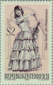 Stamp, Operette "Ein Walzertraum" by Oscar Straus, Austria,  , Singers, Musical Comedies