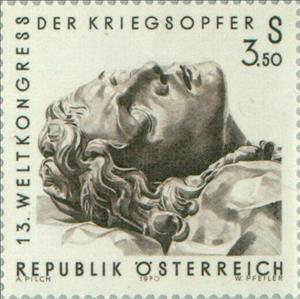 Stamp, Head of Saint John (1700) by Thomas Schwanthaler, Austria,  , Sculptures, Saints, Conferences