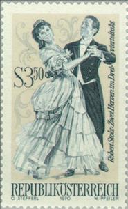 Stamp, Operette "Zwei Herzen im Dreivierteltakt" by Robert Stolz, Austria,  , Singers, Musical Comedies