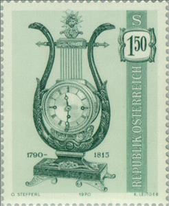 Stamp, Clock (1790-1815), Austria,  , Clocks