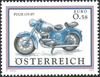 Stamp, Motorbikes - Puch 175 SV, Austria,  , Motors