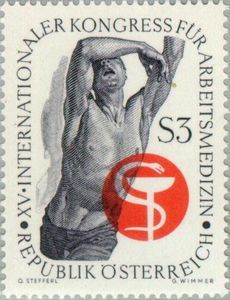 Worker protecting his face with his arm